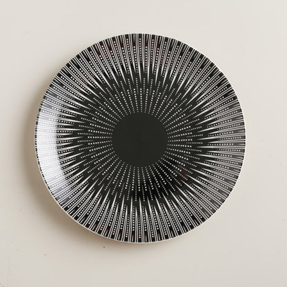 Geometric Pattern Ceramic Plate